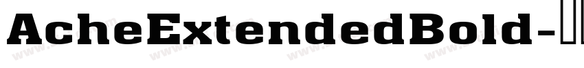 AcheExtendedBold字体转换