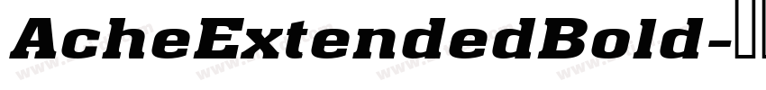 AcheExtendedBold字体转换