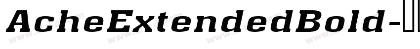 AcheExtendedBold字体转换