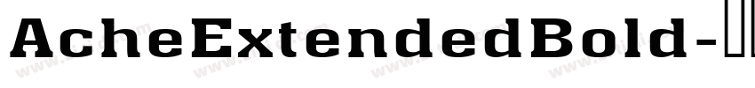 AcheExtendedBold字体转换