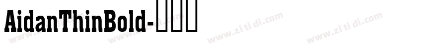 AidanThinBold字体转换