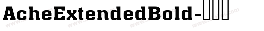 AcheExtendedBold字体转换