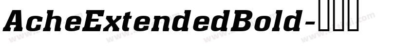 AcheExtendedBold字体转换