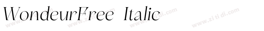 WondeurFree-Italic字体转换
