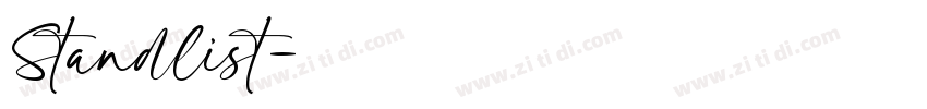 Standlist字体转换