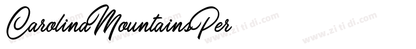 CarolinaMountainsPer字体转换