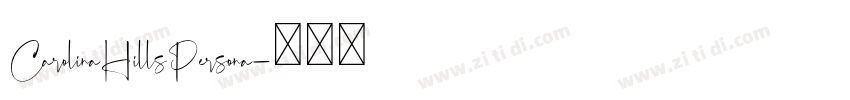 CarolinaHillsPersona字体转换