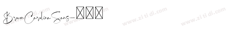 BrownCarolinaSans字体转换