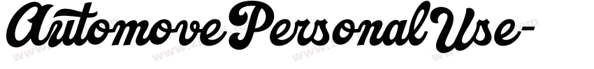 AutomovePersonalUse字体转换 AutomovePersonalUse字体转换