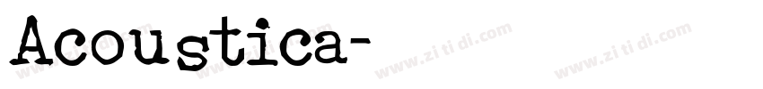Acoustica字体转换