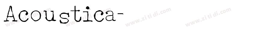 Acoustica字体转换