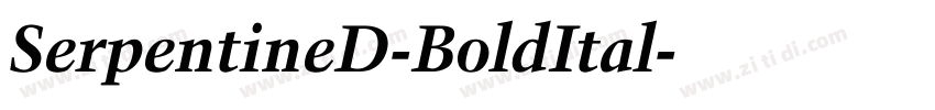 SerpentineD-BoldItal字体转换