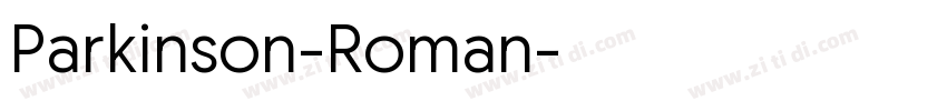 Parkinson-Roman字体转换