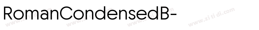 RomanCondensedB字体转换