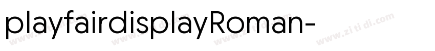playfairdisplayRoman字体转换