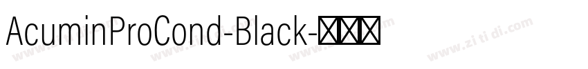AcuminProCond-Black字体转换