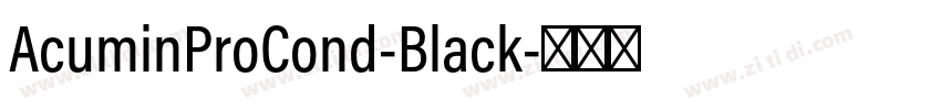 AcuminProCond-Black字体转换