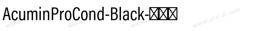 AcuminProCond-Black字体转换