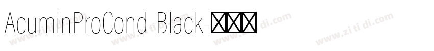 AcuminProCond-Black字体转换
