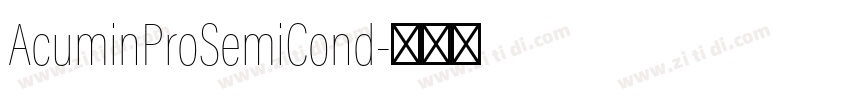 AcuminProSemiCond字体转换