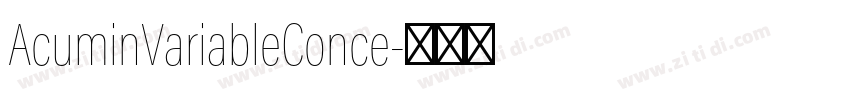 AcuminVariableConce字体转换