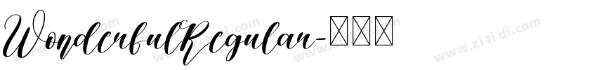WonderfulRegular字体转换