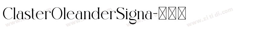 ClasterOleanderSigna字体转换