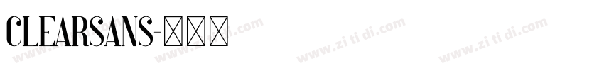 clearsans字体转换