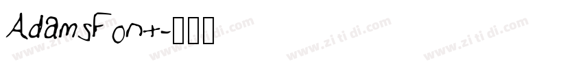 AdamsFont字体转换