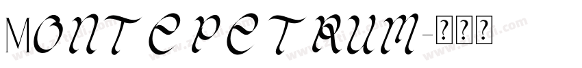Montepetrum字体转换