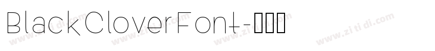 BlackCloverFont字体转换