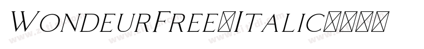 WondeurFree-Italic字体转换