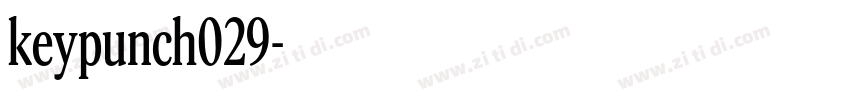 keypunch029字体转换