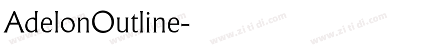 AdelonOutline字体转换