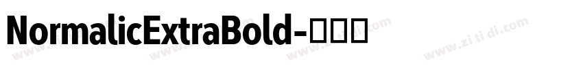 NormalicExtraBold字体转换
