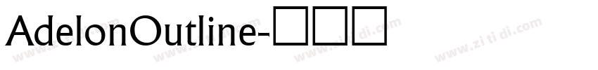 AdelonOutline字体转换