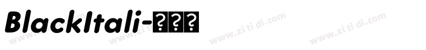 BlackItali字体转换
