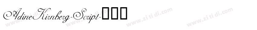 AdineKirnberg-Script字体转换