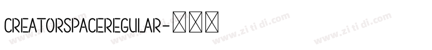 CreatorSpaceRegular字体转换