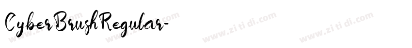 CyberBrushRegular字体转换