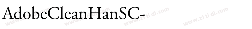 AdobeCleanHanSC字体转换