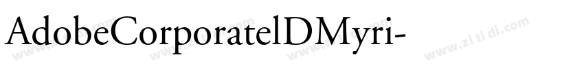 AdobeCorporatelDMyri字体转换