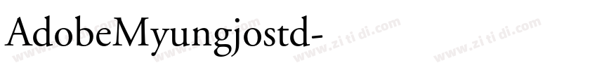 AdobeMyungjostd字体转换