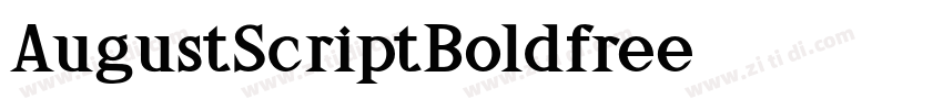 AugustScriptBoldfree字体转换