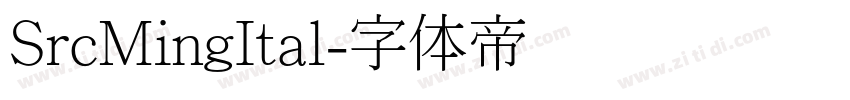 SrcMingItal字体转换