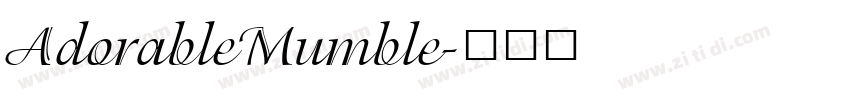 AdorableMumble字体转换