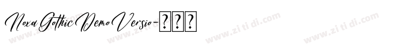 NoxaGothicDemoVersio字体转换