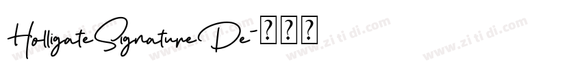 HolligateSignatureDe字体转换
