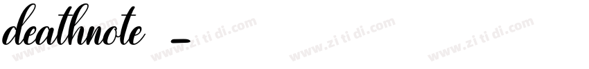 deathnote小写字体转换