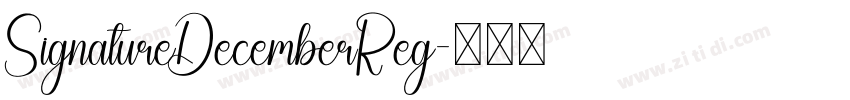 SignatureDecemberReg字体转换